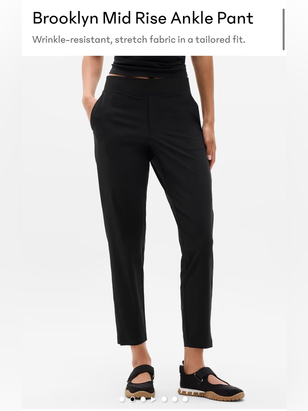 Athleta Brooklyn Mid-Rise Ankle Pants - Black